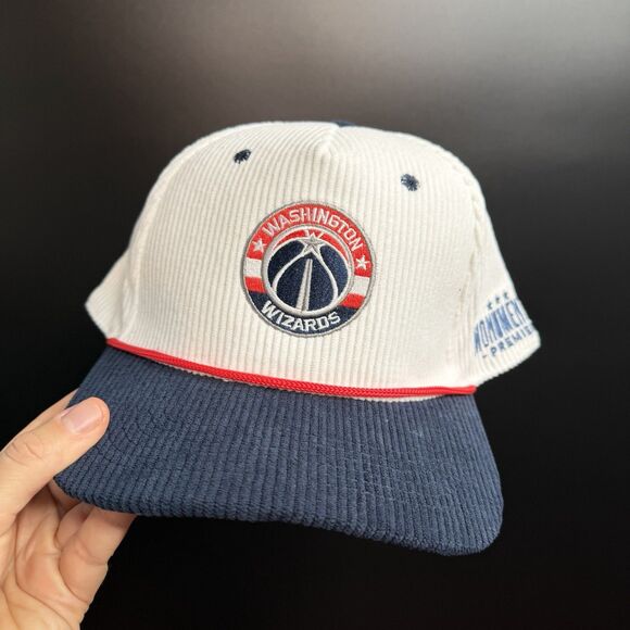 NWT Washington Wizards Hat White Corduroy Snapback Cap Logo - Picture 7 of 7